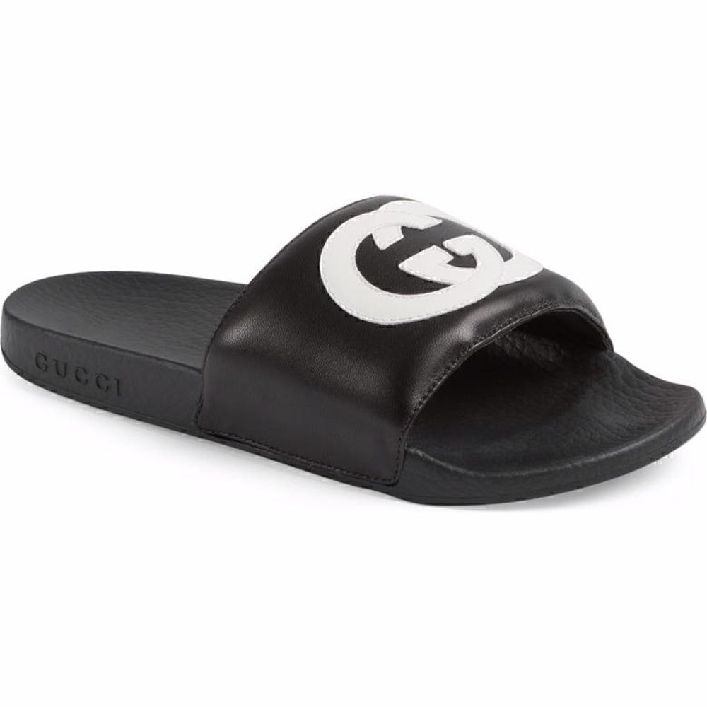 New Women's GUCCI Pursuit Logo Slides Sandal
